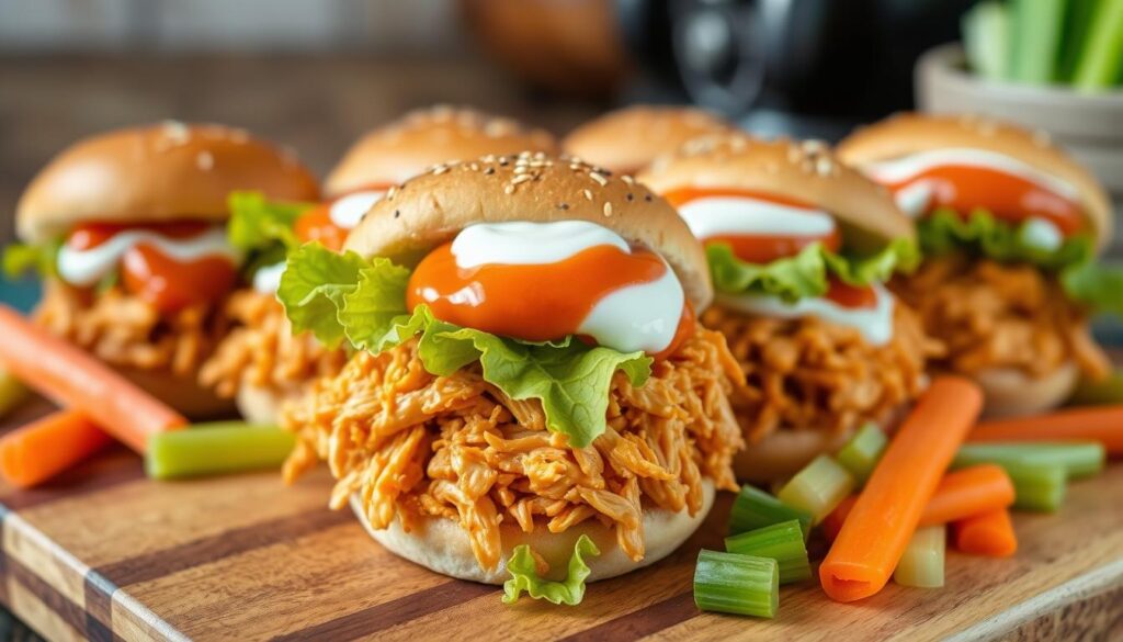 Buffalo Chicken Mince Sliders