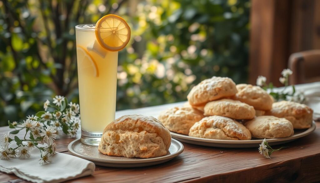 scones with lemonade